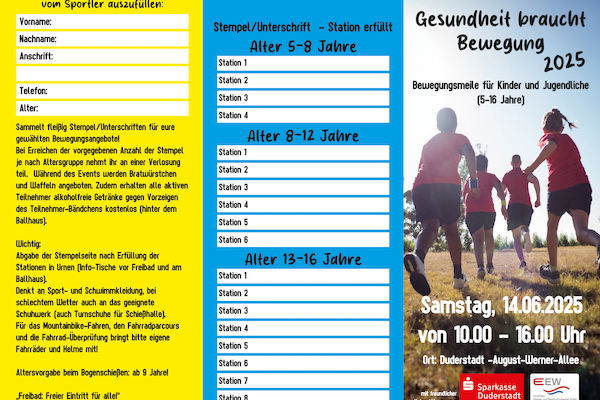 Sport- und Bewegungsmeile am 14. Juni 2025